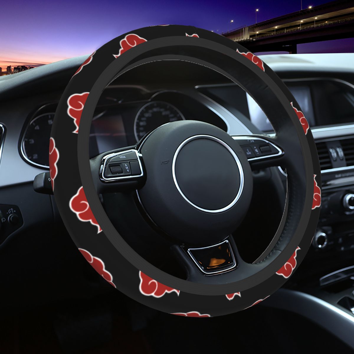 Naruto Headband Metal - 38cm Steering Wheel Covers Akatsuki Universal