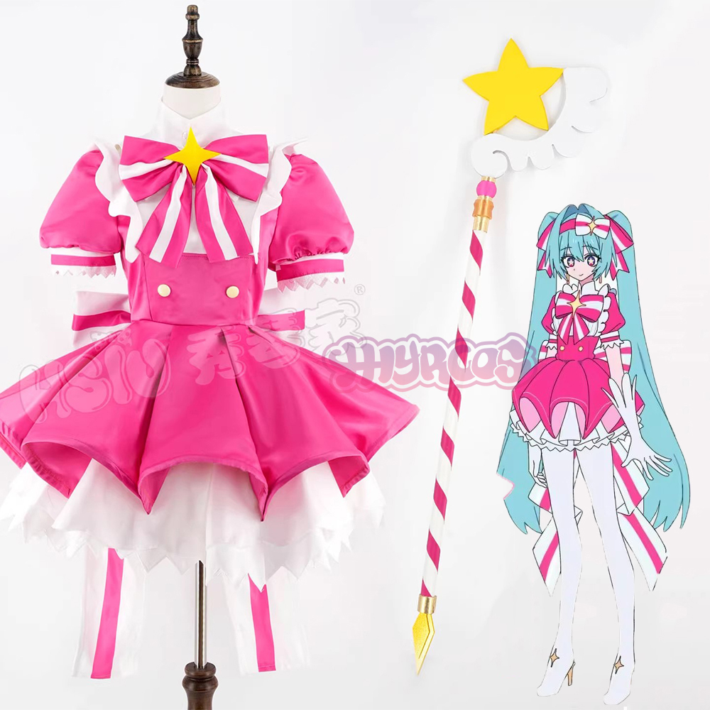 Anime Cosplay Miku - MMiku Retry Cosplay Costumes Wig Pink