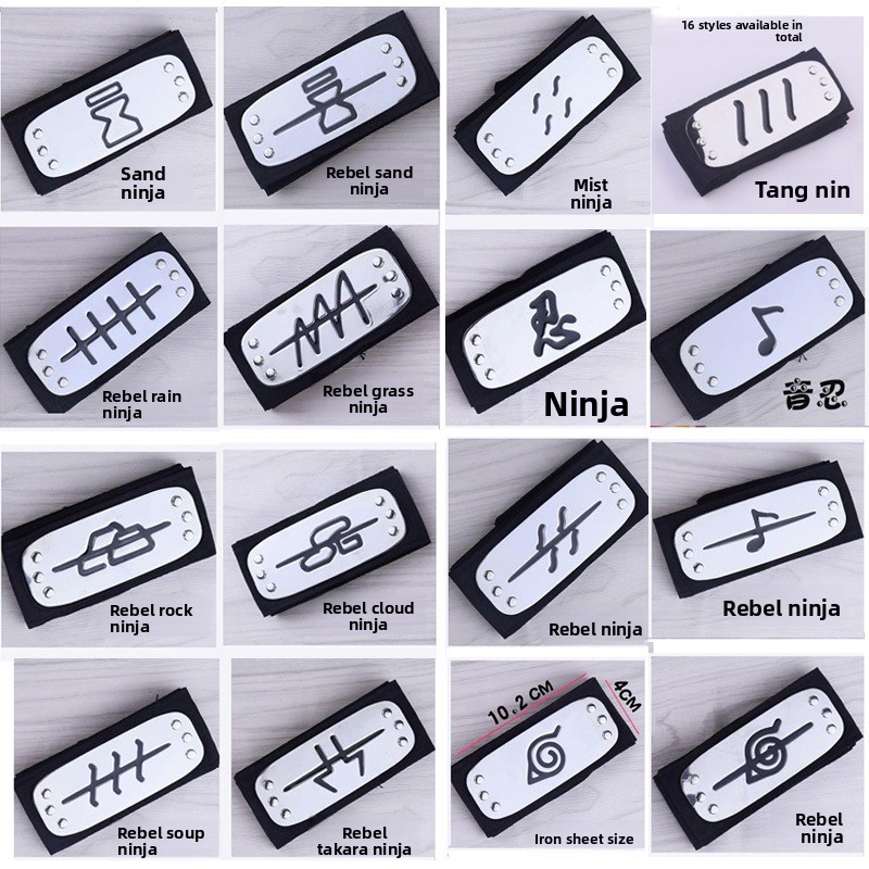 Ninja anime cosplay headband w - огляд і ціна Naruto Headband Metal