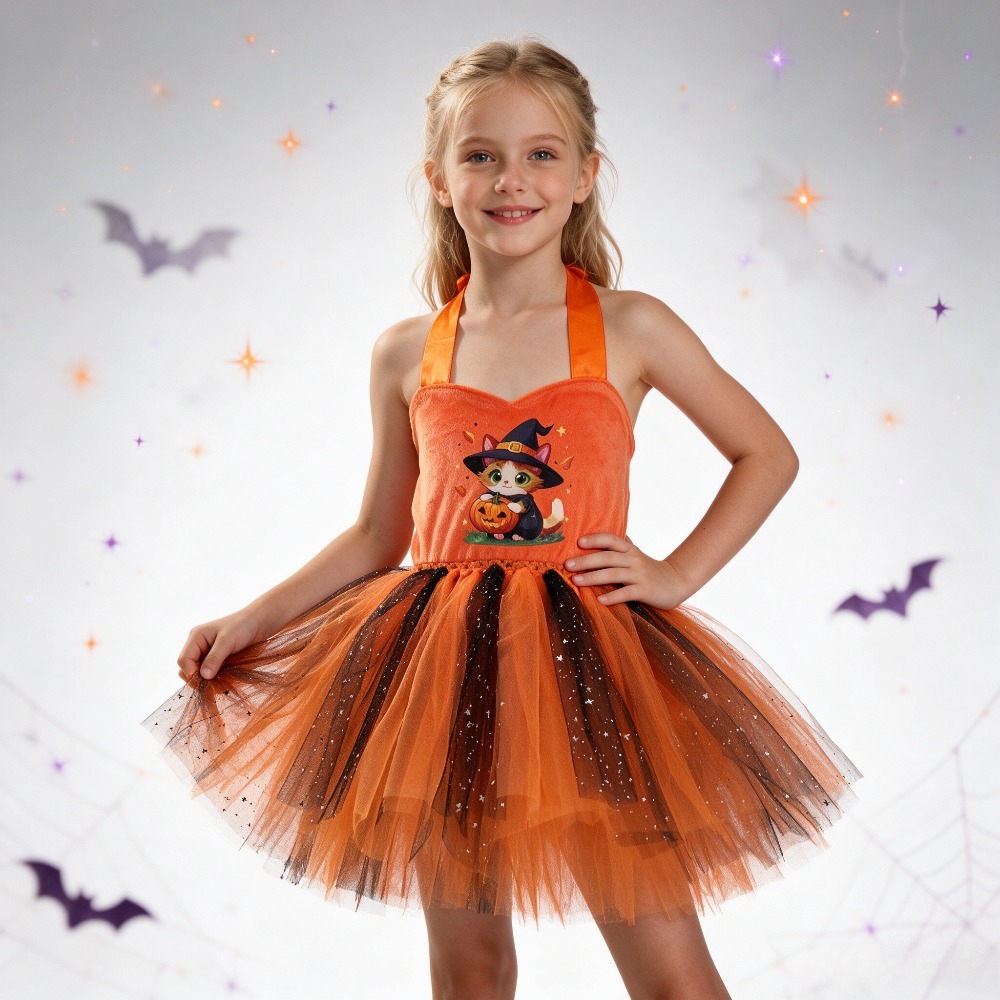 cute Cat Pumpkin Animal Mesh T - огляд і ціна Anime Cosplay Simple