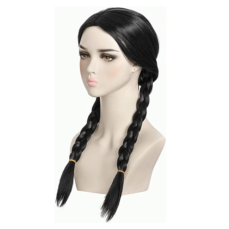 Cosplay Addams Family Black Lo - огляд і ціна Anime Cosplay Long Black Hair