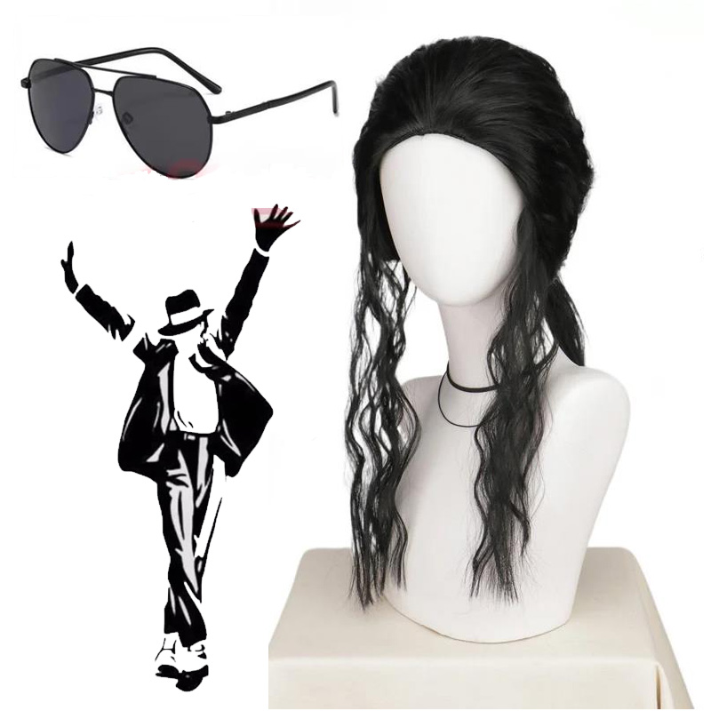 Michael Jackson Cosplay Wig Or - огляд і ціна Anime Cosplay Long Black Hair